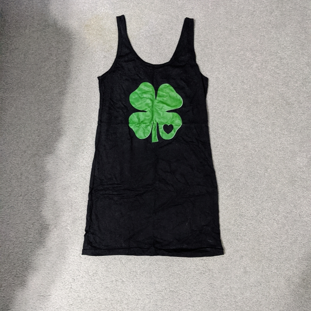 Bella L black shamrock tank dress NWOT (3 for $20)